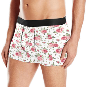 Rose Pattern Print Design 02 Men's All Over Print Boxer Briefs Men's Underwear