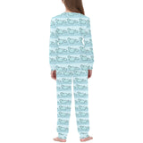 Hippopotamus Pattern Print Design 02 Kids' Boys' Girls' All Over Print Pajama Set