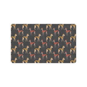 Greyhound Pattern Print Design 01 Doormat