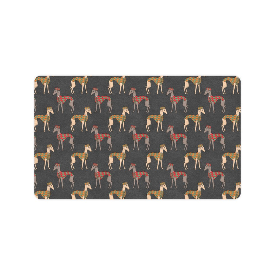 Greyhound Pattern Print Design 01 Doormat