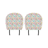 Tea pots Pattern Print Design 05 Car Headrest Cover