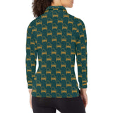 Piano Pattern Print Design 03 Women's Long Sleeve Polo Shirt