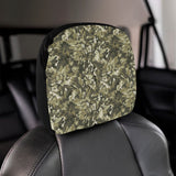 Green Camo Camouflage Flower Pattern Car Headrest Cover