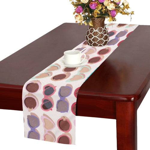 Sun Glasses Pattern Print Design 04 Table Runner