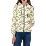 Sandwich Pattern Print Design 05 Women's Padded Hooded Jacket