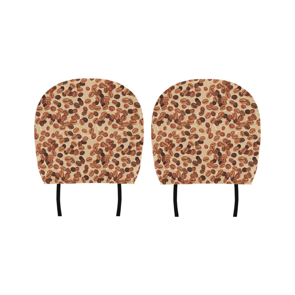 Coffee Bean Pattern Car Headrest Cover