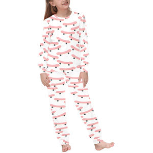 Skate Board Pattern Print Design 05 Kids' Boys' Girls' All Over Print Pajama Set