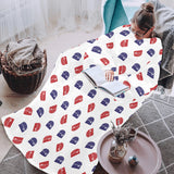 Hamburger Pattern Print Design 04 Blanket Robe with Sleeves