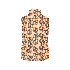 Pretzels Pattern Print Design 02 Women's Padded Vest