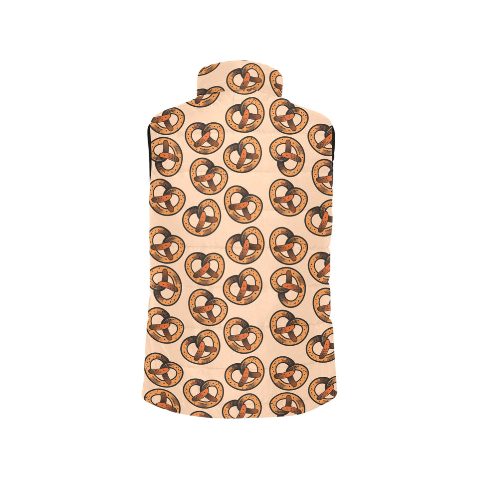 Pretzels Pattern Print Design 02 Women's Padded Vest