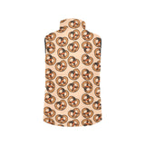 Pretzels Pattern Print Design 02 Women's Padded Vest