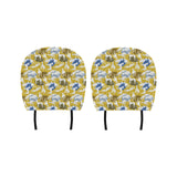 Greyhound Pattern Print Design 02 Car Headrest Cover