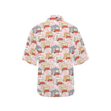 Camper Van Pattern Print Design 01 Women's All Over Print Hawaiian Shirt