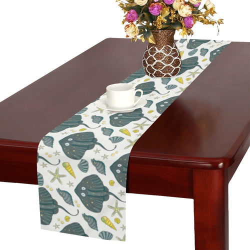 Stingray Pattern Print Design 03 Table Runner