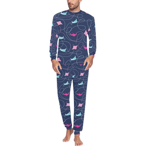 Stingray Pattern Print Design 05 Men's All Over Print Pajama