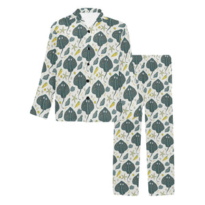 Stingray Pattern Print Design 03 Men's Long Pajama Set