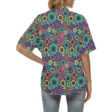 Gear Pattern Print Design 02 Women's All Over Print Hawaiian Shirt