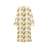 Sandwich Pattern Print Design 02 Blanket Robe with Sleeves