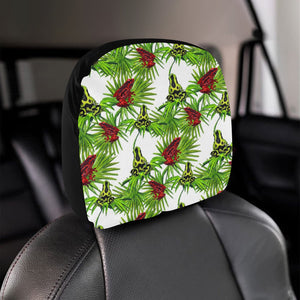 Green Red Frog Pattern Car Headrest Cover