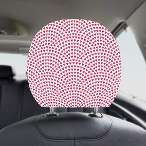 Heart Wave Pattern Car Headrest Cover