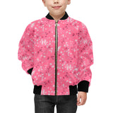 Sakura Pattern Background Kids' Boys' Girls' Bomber Jacket