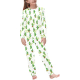 Green Peas Pattern Print Design 04 Kids' Boys' Girls' All Over Print Pajama Set