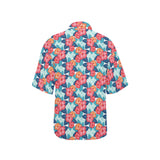 Hibiscus Pattern Print Design 05 Women's All Over Print Hawaiian Shirt