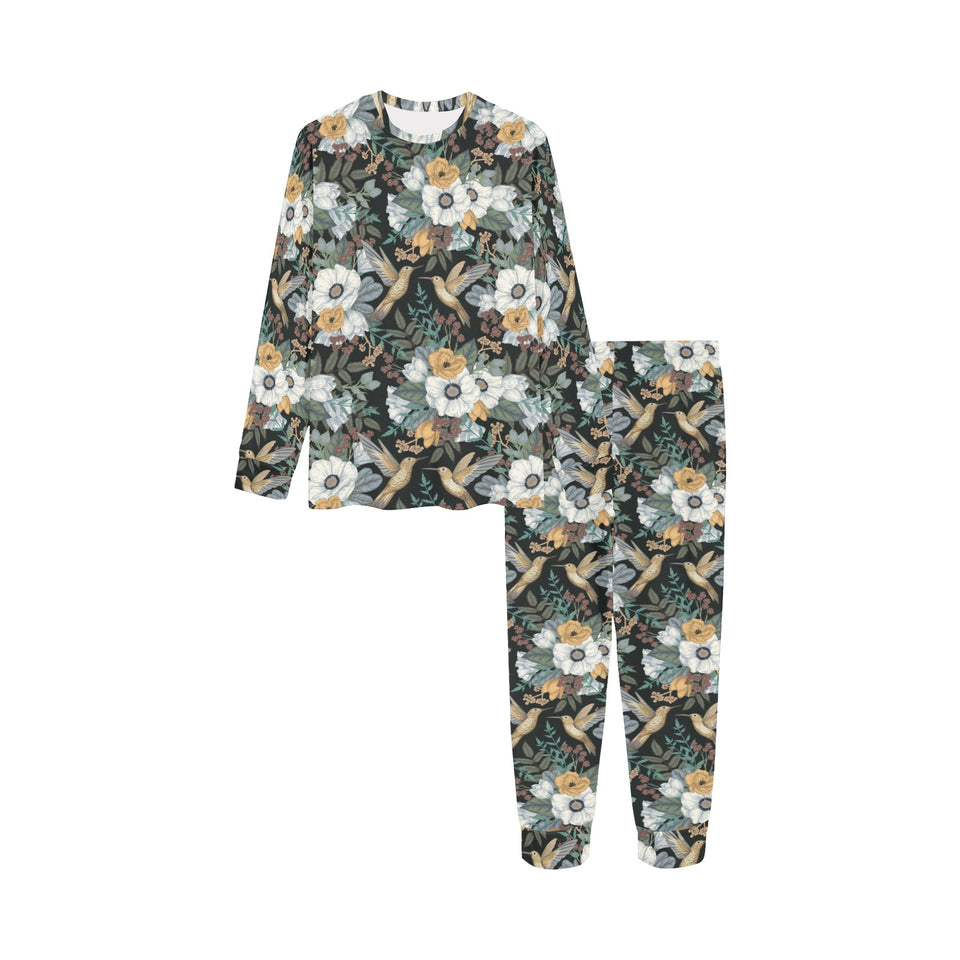 Hummingbird Pattern Print Design 05 Kids' Boys' Girls' All Over Print Pajama Set