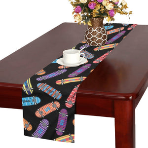 Skate Board Pattern Print Design 04 Table Runner