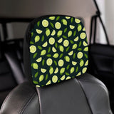 Lime Leaves Pattern Car Headrest Cover