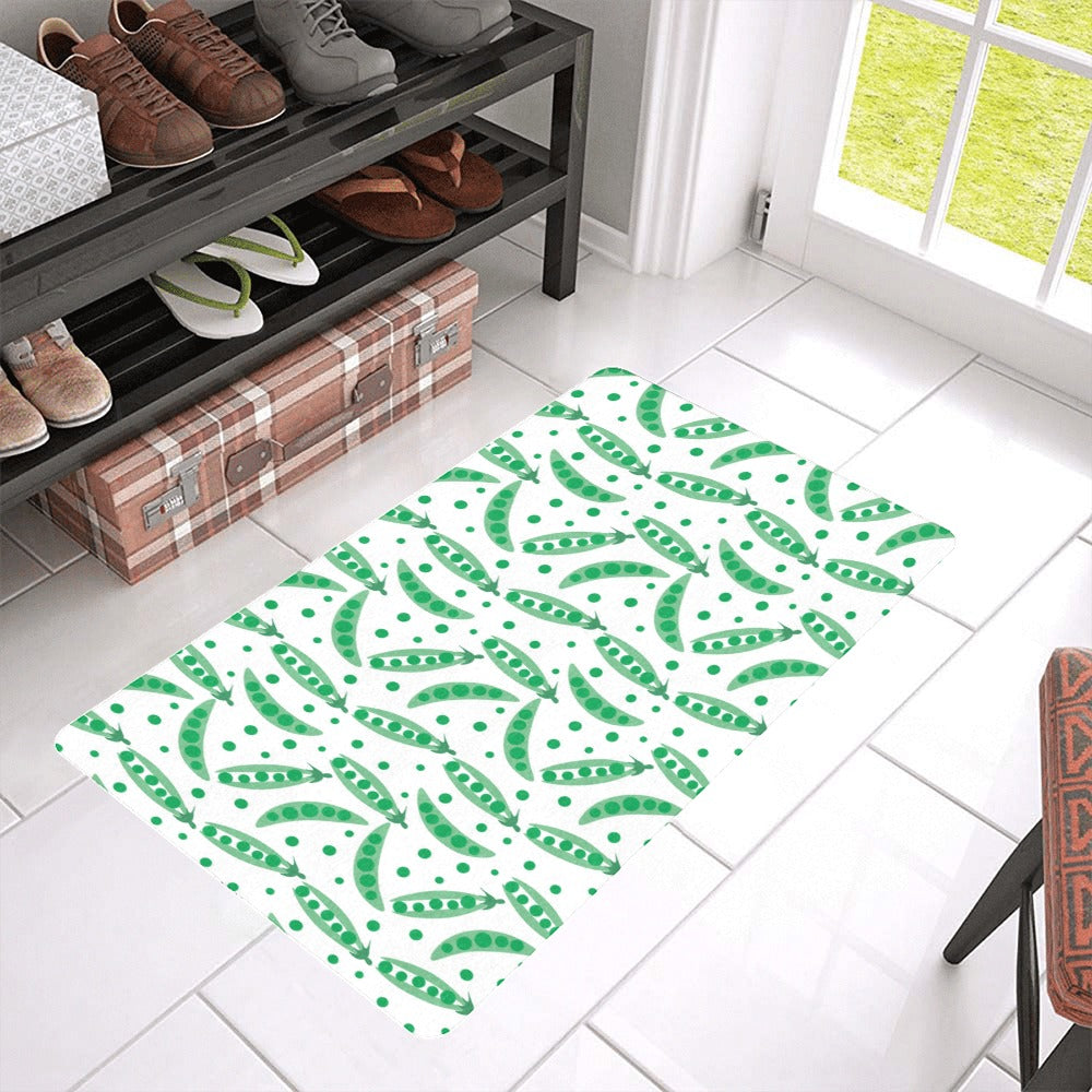 Green Peas Pattern Print Design 01 Doormat