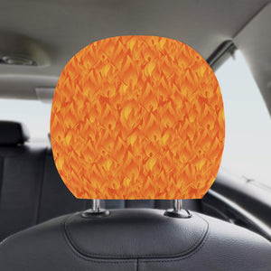 Red Flame Fire Pattern Car Headrest Cover