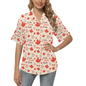 Canada Pattern Print Design 02 Women's All Over Print Hawaiian Shirt