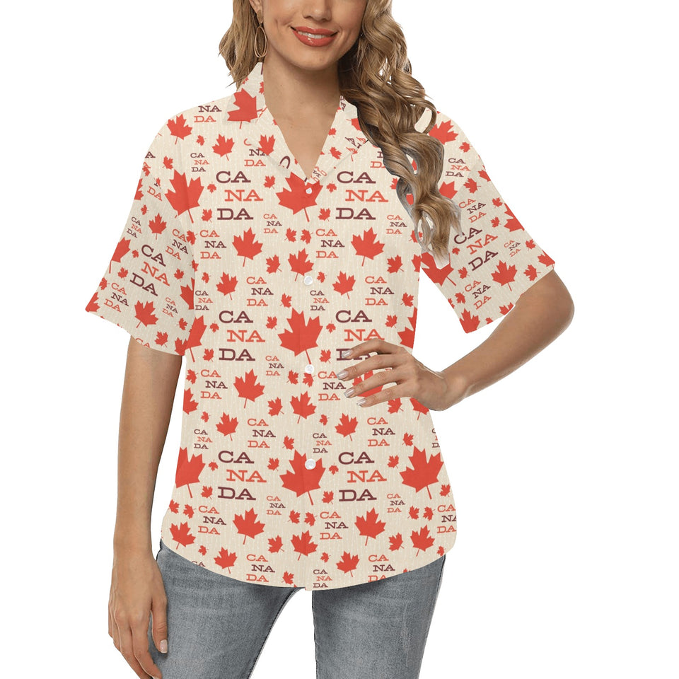 Canada Pattern Print Design 02 Women's All Over Print Hawaiian Shirt