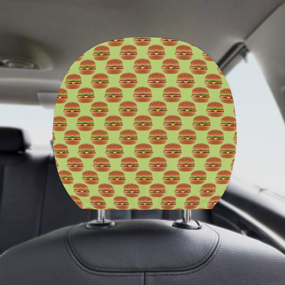 Hamburger Pattern Print Design 02 Car Headrest Cover