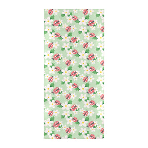 Ladybug Pattern Print Design 05 Beach Towel
