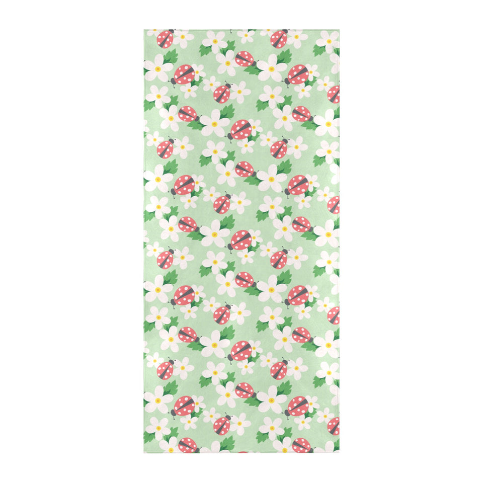 Ladybug Pattern Print Design 05 Beach Towel