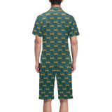 Piano Pattern Print Design 03 Men's V-Neck Short Pajama Set