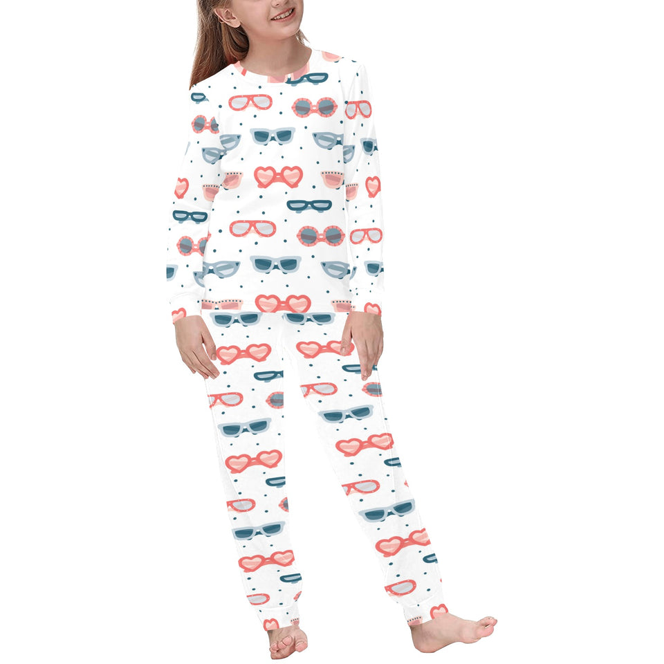 Sun Glasses Pattern Print Design 02 Kids' Boys' Girls' All Over Print Pajama Set