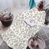 Popcorn Pattern Print Design 04 Blanket Robe with Sleeves