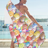 Candy Lollipop Pattern Beach Towel