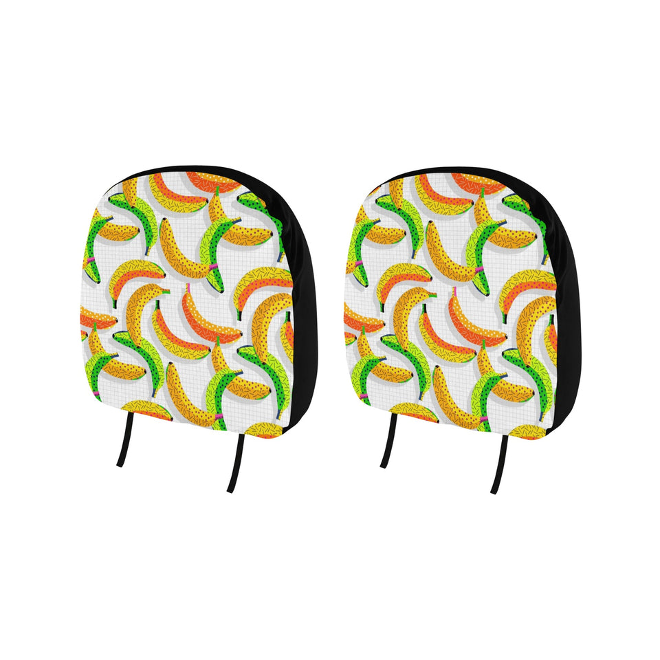 Banana Geometric Pattern Car Headrest Cover