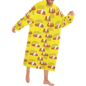 Guinea Pig Pattern Print Design 05 Blanket Robe with Sleeves