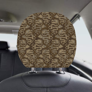 Dragon Pattern Car Headrest Cover