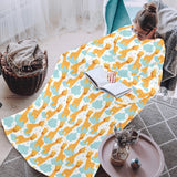 Giraffe Pattern Print Design 05 Blanket Robe with Sleeves