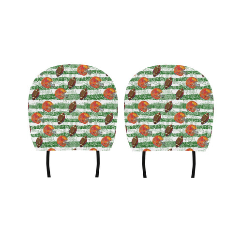 American Football Ball Helmet Pattern Car Headrest Cover