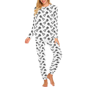 Engine Piston Theme Background Pattern Print Desig Women's All Over Print Pajama Set