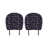 Bicycle Pattern Print Design 01 Car Headrest Cover