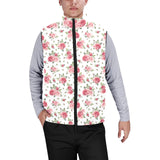 Rose Pattern Print Design 02 Men's Padded Vest