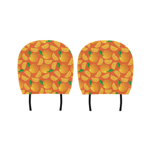 Orange Pattern background Car Headrest Cover